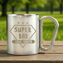 Personalised Super Dad Stainless Steel Mug, thumbnail 1 of 5