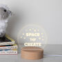 Engraved 'Space To Create' Mini Office Desk Lamp, thumbnail 5 of 7