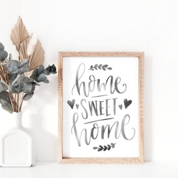 'Home Sweet Home' New Home Foil Print Gift, 3 of 7