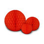 Honeycomb Ball Trio Bright Red, thumbnail 1 of 4