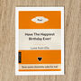 Personalised Birthday Card For Him Paperback Book Cover, thumbnail 1 of 7