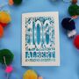 Personalised 100th Birthday Card Papercut Woodland Design, thumbnail 8 of 8