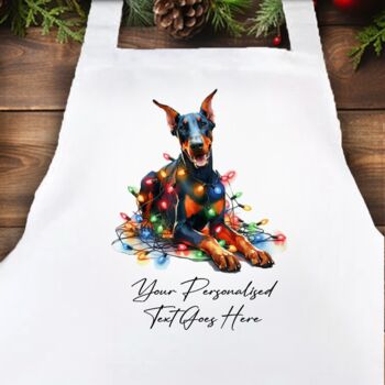 Personalised Doberman In Christmas Lights, 4 of 9
