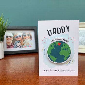 Father's Day Card With You Rock My World Wobbler, 3 of 6