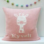 Personalised Knitted Giraffe Cushion, thumbnail 5 of 12