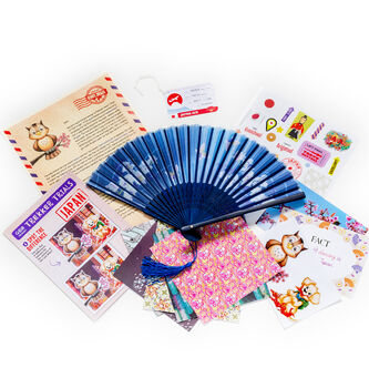 Japan Activity Set With Japanese Fan And Origami Paper, 4 of 5