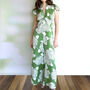 Jumpsuit In Green Hydrangea Print Crepe, thumbnail 1 of 2