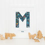Personalised Baby Boy Happiness Initial Print, thumbnail 1 of 6