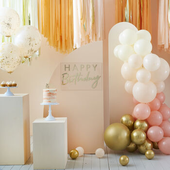 Gold And Peach Streamer Party Backdrop, 3 of 3