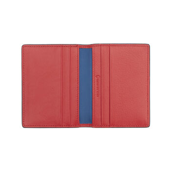 Small Leather Card Holder Wallet Colourful Personalised Gift, 10 of 10