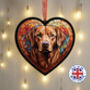 Labrador Stained Glass Effect Heart Suncatcher, thumbnail 7 of 9
