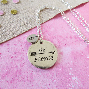 Personalised 'Be Fierce' Necklace, 3 of 4