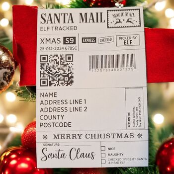 Personalised 4x6 Christmas Postage Labels – Pack Of 10, 3 of 3