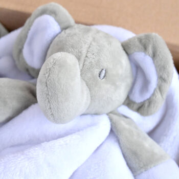 Personalised White Elephant Gift Set For Baby, 6 of 7