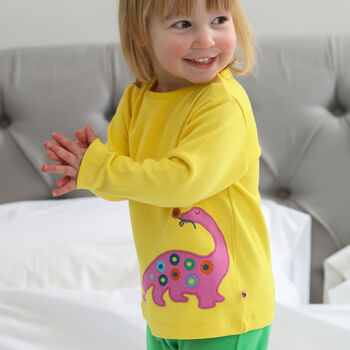Dinosaur Top For Girls | Certified Organic Cotton, 6 of 12