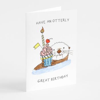 'Have An Otterly Great Birthday' Otter Birthday Card, 5 of 5