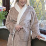Personalised Super Soft Sherpa Style Dressing Gown, thumbnail 5 of 12
