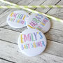 Baby Shower Party Personalised Badges, thumbnail 2 of 6