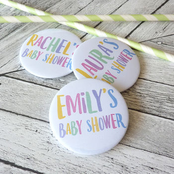 Baby Shower Party Personalised Badges, 2 of 6