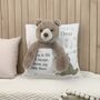 Personalised Child's Cushion With Teddy Bear, thumbnail 1 of 7