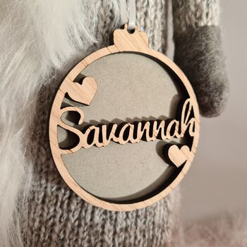 Personalised Name Christmas Bauble, 7 of 9