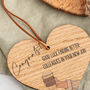 Funny Personalised New Job Oak Wood Heart Token, thumbnail 2 of 2