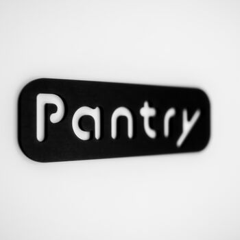 'Black Pantry Door Sign – Kitchen Décor, Modern Pantry Wall Art, Stylish Kitchen Sign, Elegant Black Door Sign, Contemporary Pantry Door Decor, Functional Kitchen Wall Art', 3 of 6