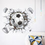 3D Effect Football Removable Wall Sticker, Two Sizes, thumbnail 8 of 10