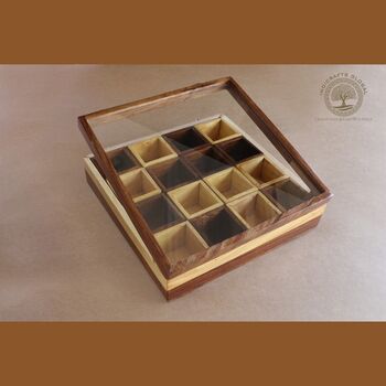 Dual Tone Wooden Handmade Spice Box 16 Compartment, 5 of 6