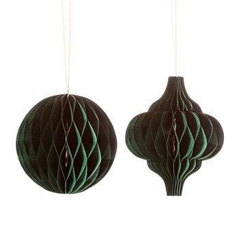 Honeycomb Hanging Decoration Set Of Two, 6 of 6