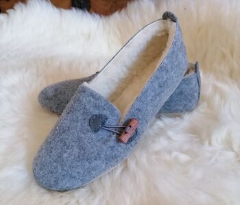 Felt Ballerina Slippers With Toggle, 3 of 6