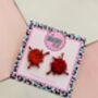Blood Glitter Resin Studs / Gothic Jewellery Gift / Spooky Statement Accessories / Alternative Fashion, thumbnail 3 of 5