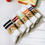 Striped Sporty Ribbed Cotton Socks: Unisex Tennis Socks, thumbnail 1 of 7