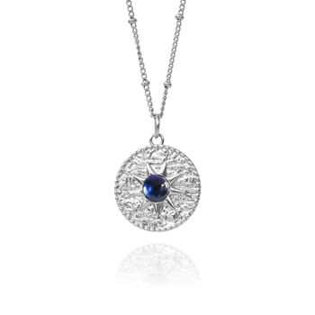 Blue Sapphire Sun Necklace, 5 of 8