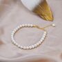 Sterling Silver Freshwater Baroque Pearl Bracelet, thumbnail 3 of 10