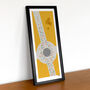 Peloton Roundabout Cycling Art Poster, thumbnail 3 of 9