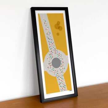 Peloton Roundabout Cycling Art Poster, 3 of 9