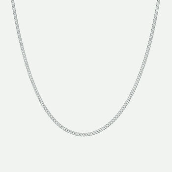 Sterling Silver Curb Chain Necklace 18 Inch, 4 of 4