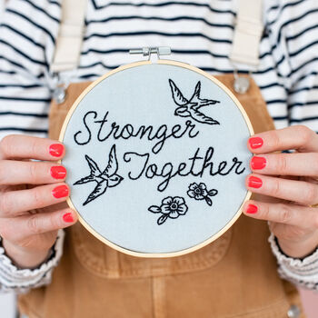 Stronger Together Embroidery Hoop Kit, 2 of 9