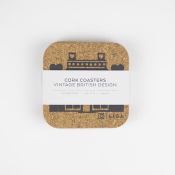 Hornsea Cork Coasters Set Of Four | Houses, 2 of 7