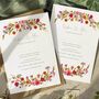 Autumn Flowers A6 Wedding Invitation Suite, thumbnail 1 of 6