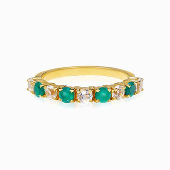 Green Onyx And Topaz Stacking Ring, 2 of 3