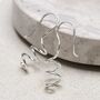 Sterling Silver Bold Coil Drop Earrings, thumbnail 6 of 11