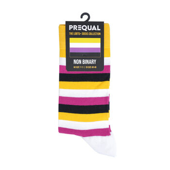 Lgbtq+ Non Binary Colours Socks, 2 of 2
