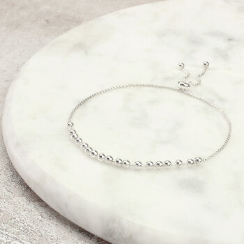 Sterling Silver 18th Birthday 18 Beads Slider Bracelet, 2 of 6