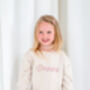 Child's Personalised Embroidered Italic Name Sweatshirt Jumper, thumbnail 6 of 11