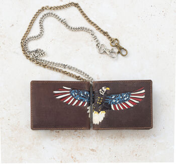 Eagle Design Men's Bifold Leather Wallet, 2 of 8