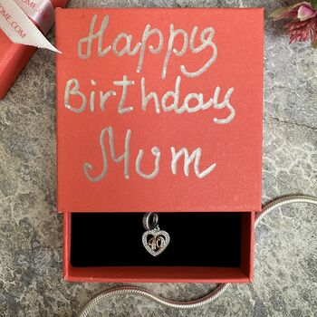 40th Birthday Charm Personalised Silver Gift For Her, 2 of 8