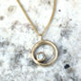 Ethical Recycled 9ct Gold Moissanite Necklace, thumbnail 1 of 4