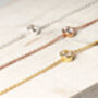 Solitaire Sterling Silver Or Gold Plated Bracelet, thumbnail 2 of 11